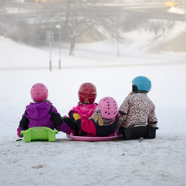 Children Sledding