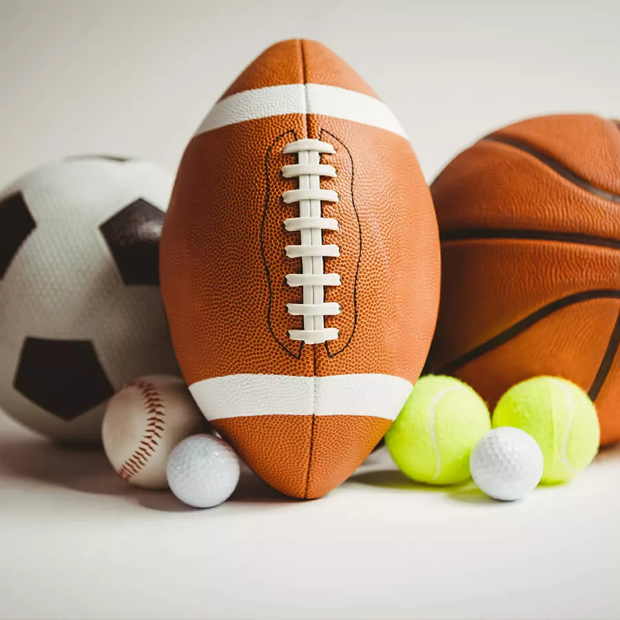 Collection of sports balls