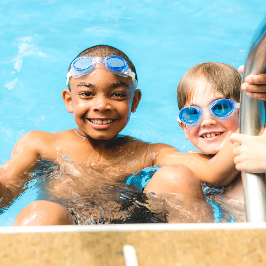 Children in pool